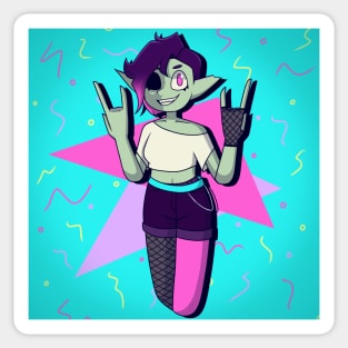 Alt Zombie Girl - Background Sticker